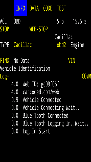 OBD-2 Car Code Scan Tool Connection